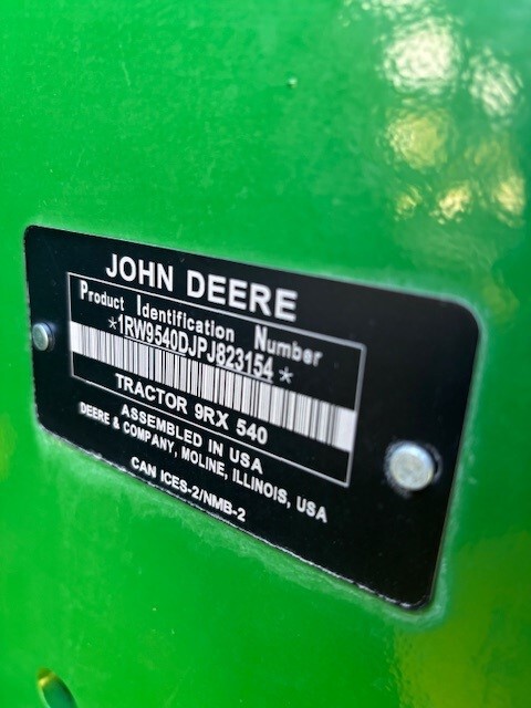 On Lot 2023 John Deere 9RX 540 at Tri County Equipment Bad Axe, MI
