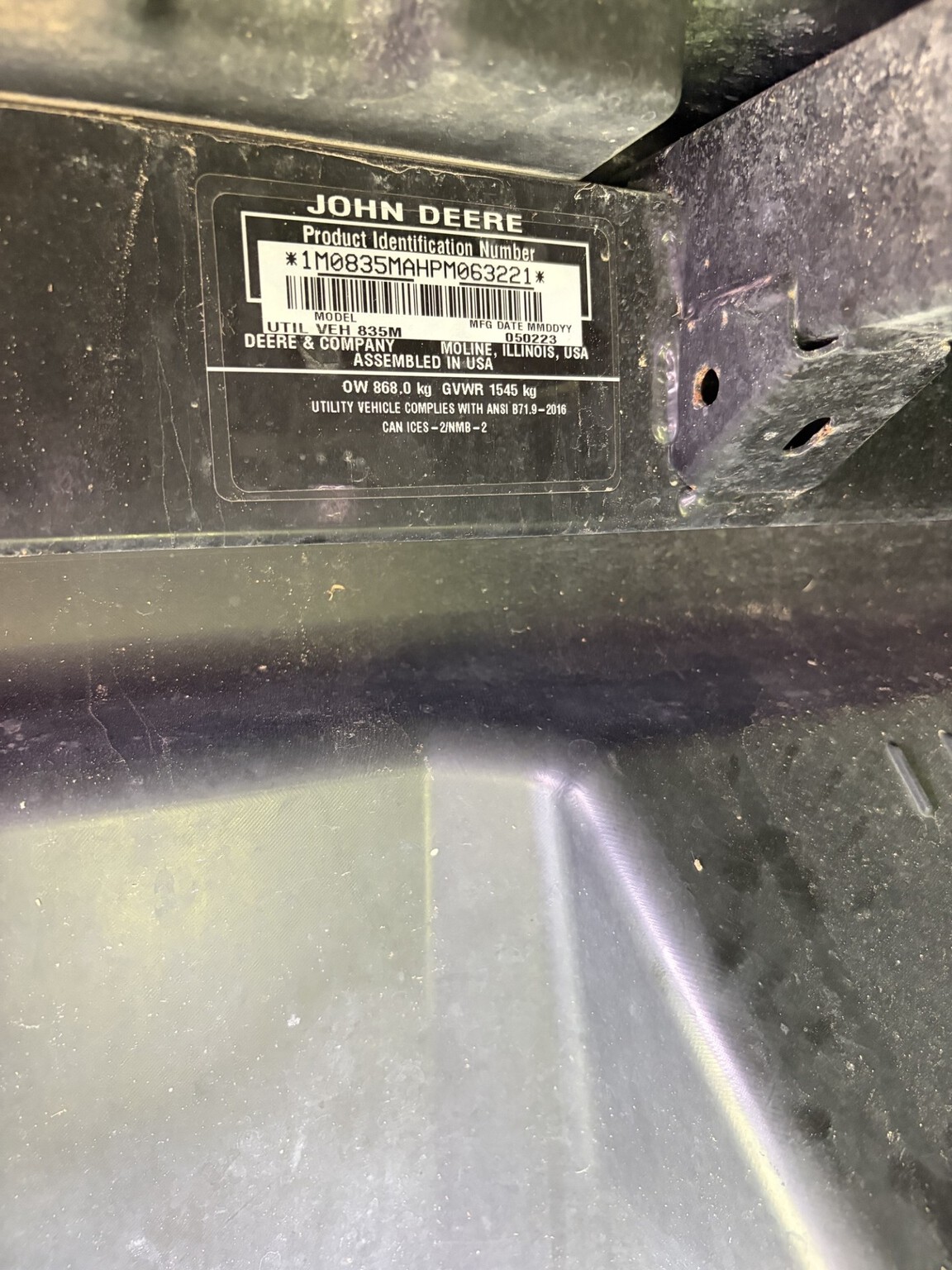 Used 2023 John Deere XUV 835M at Tri County Equipment Marlette, MI