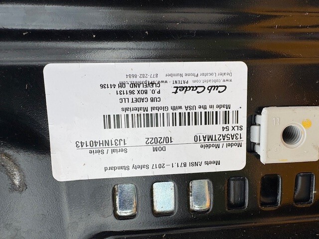 On Lot  Cub Cadet SLX54 at Tri County Equipment Caro, MI