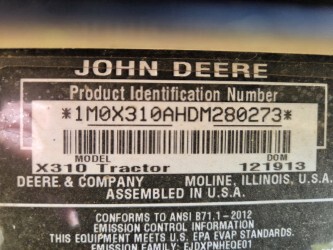 On Lot 2014 John Deere X310 at Tri County Equipment Burton, MI