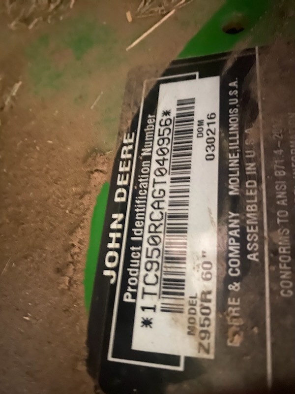  2016 John Deere Z950R at LandMark in Smith Center, KS