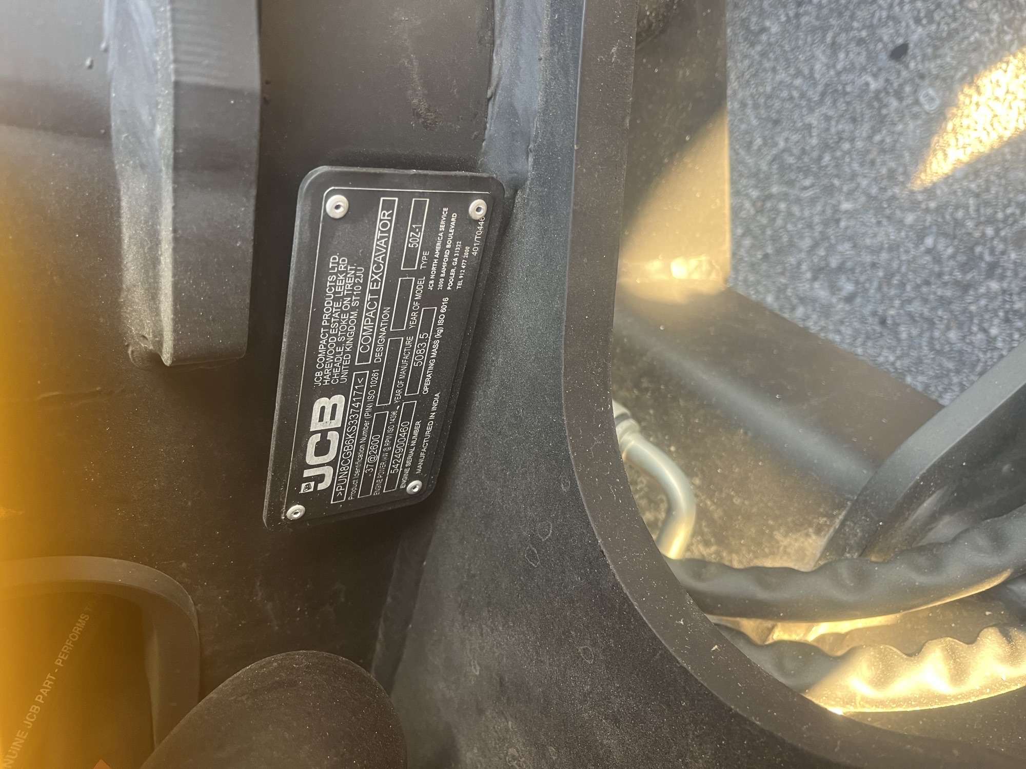 New 2025 JCB 50Z-1 T4 at Briggs Equipment in Jacksonville, FL (JCB)