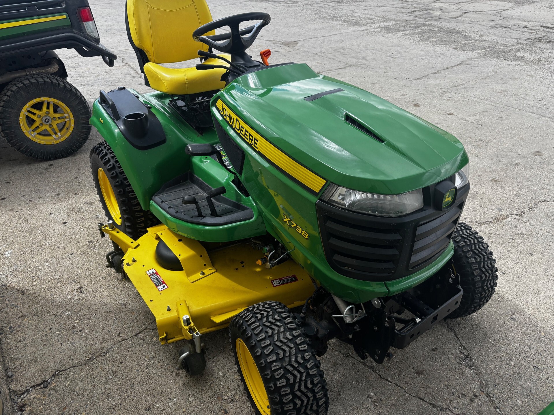 On Lot 2018 John Deere X738 at Tri County Equipment Sandusky, MI