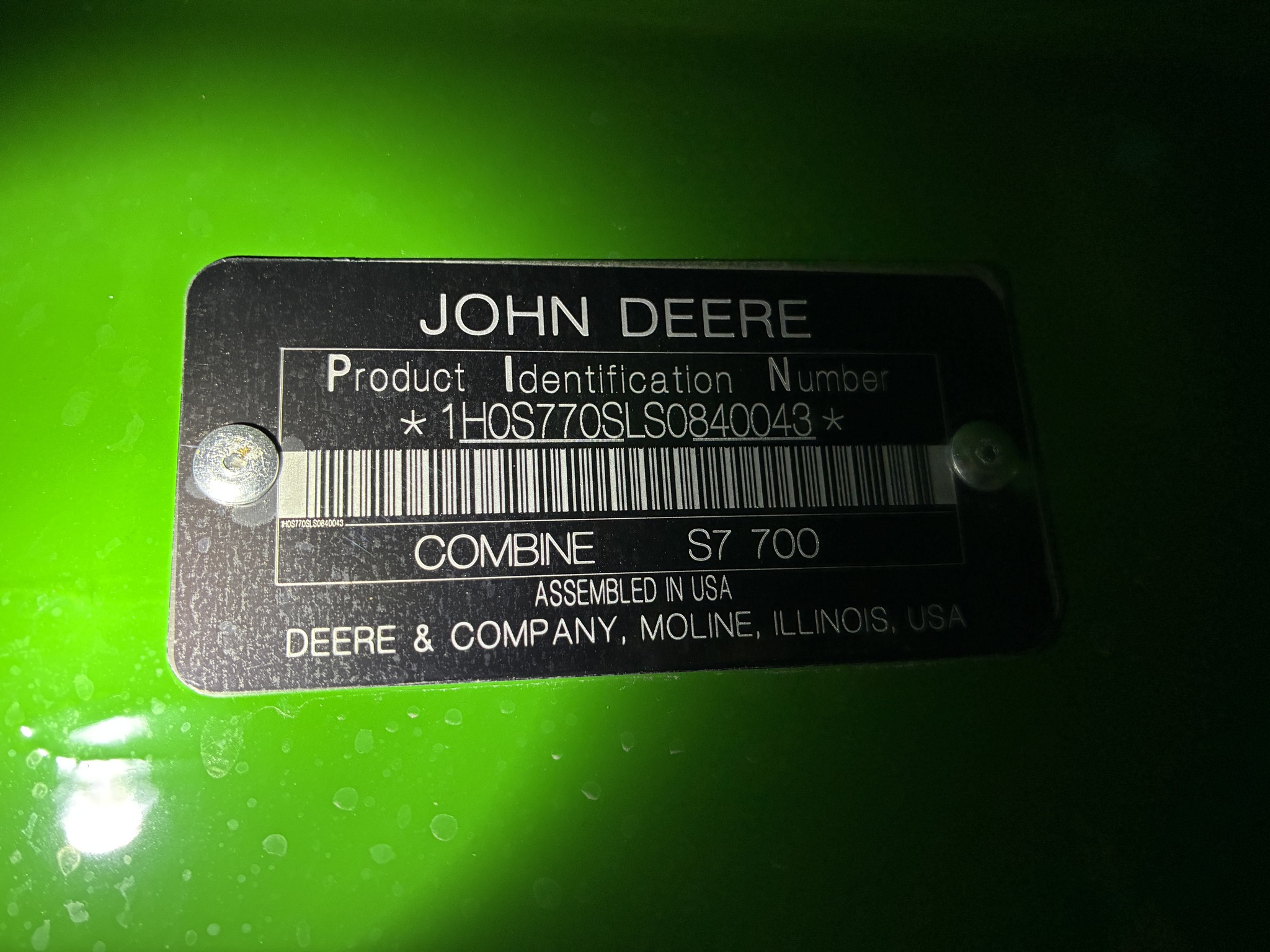  2026 John Deere S7 700 at LandMark in Hebron, NE