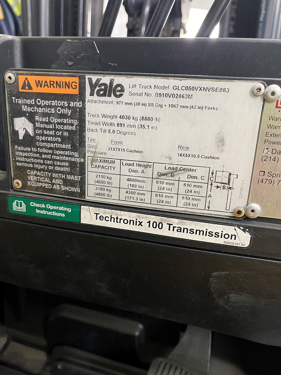 Used 2014 Yale GLC050VXNVSE083 at Briggs Equipment in Dallas, TX