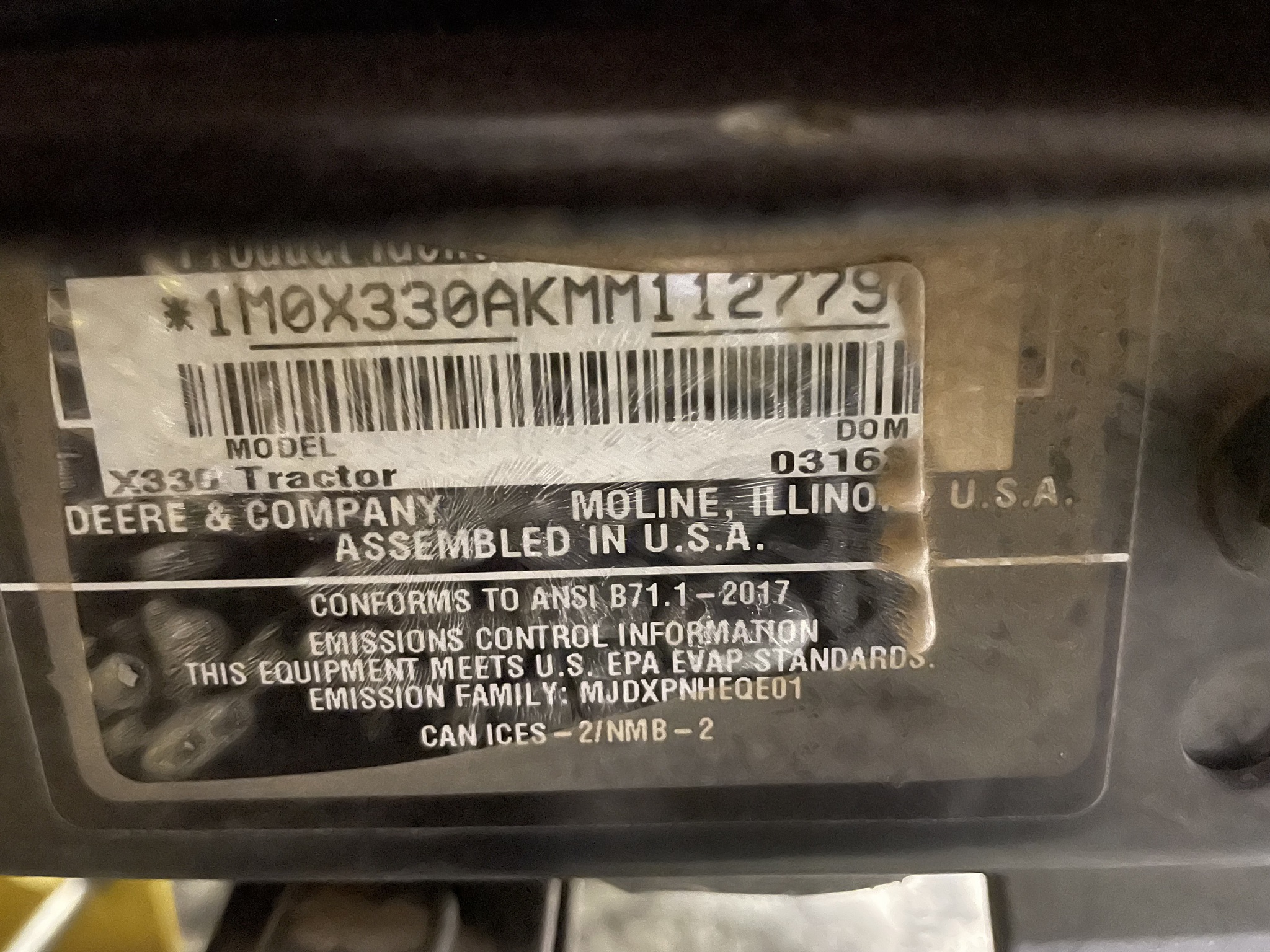  2021 John Deere X330 at LandMark in Hebron, NE