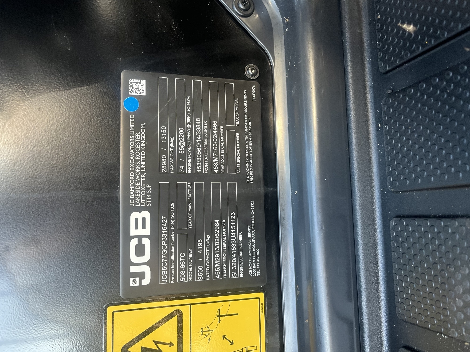  JCB 508-66tc at Briggs JCB Jacksonville, FL