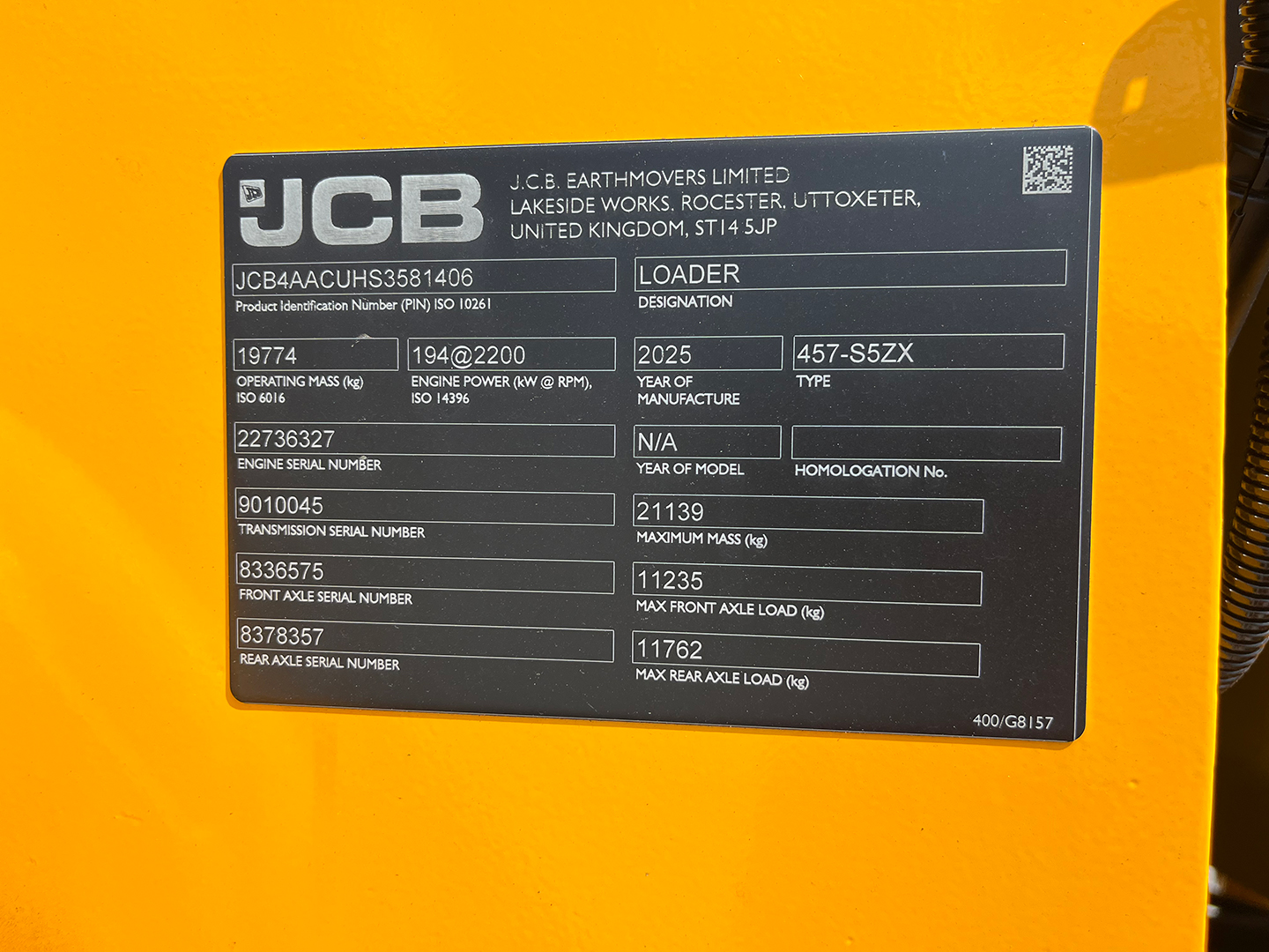  JCB 457 ZX at Briggs JCB Orlando, FL