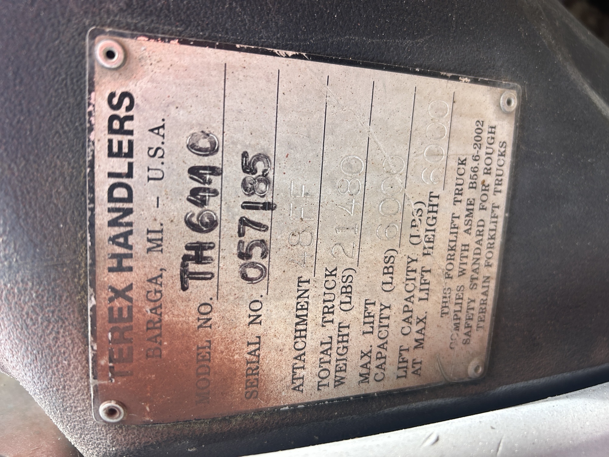 Used 2007 Terex TH-844C at Briggs Equipment in Jacksonville, FL (JCB)