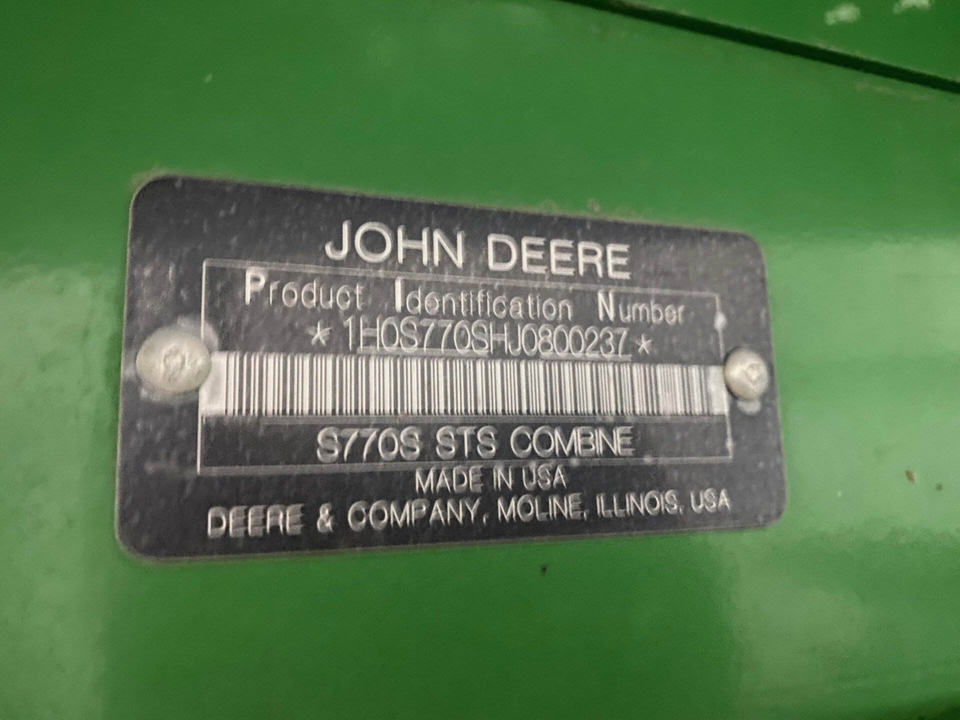  2018 John Deere S770 at LandMark in Kearney, NE