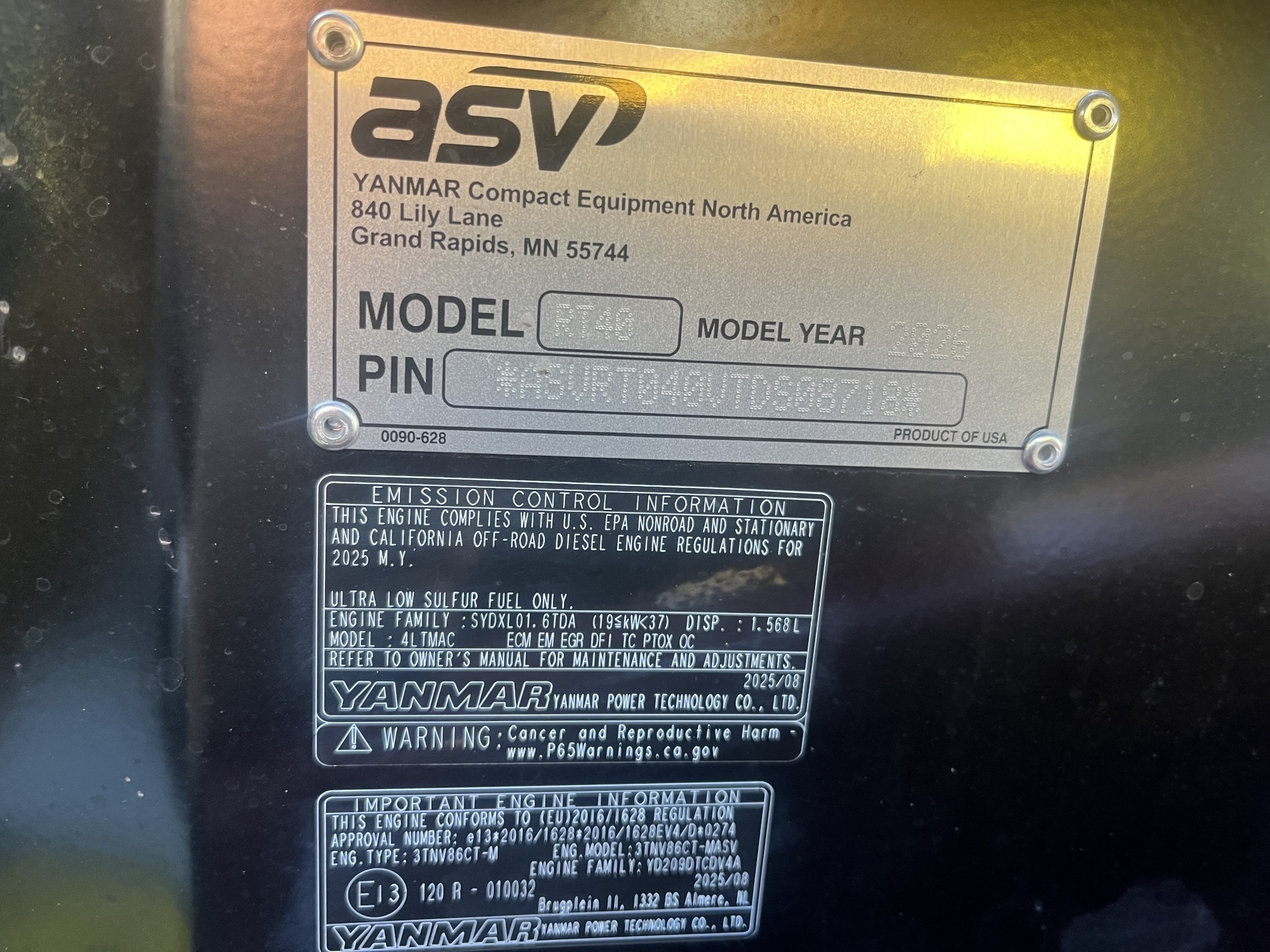  ASV RT-40 at Briggs JCB Jacksonville, FL