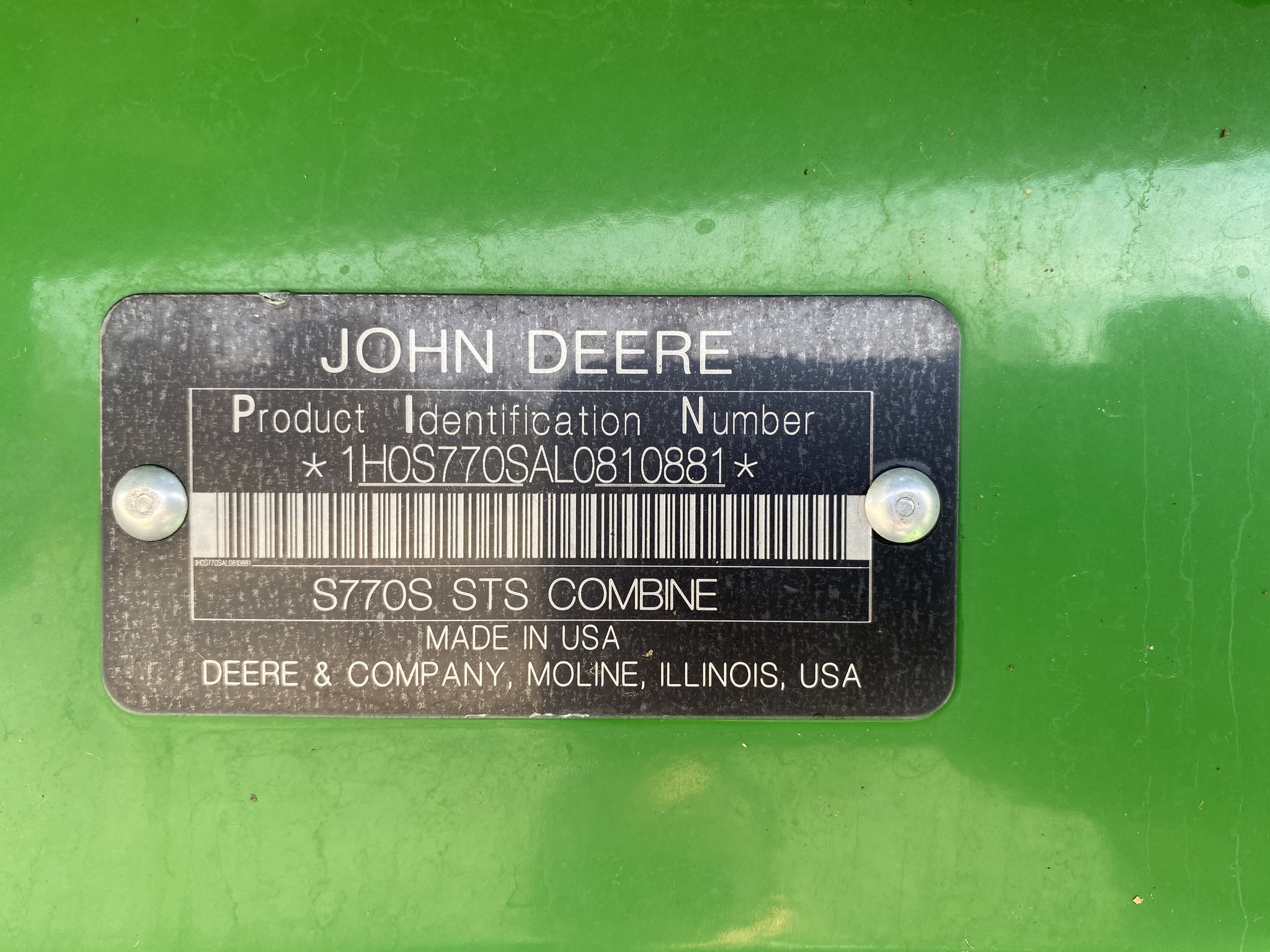  2020 John Deere S770 at LandMark in Hebron, NE