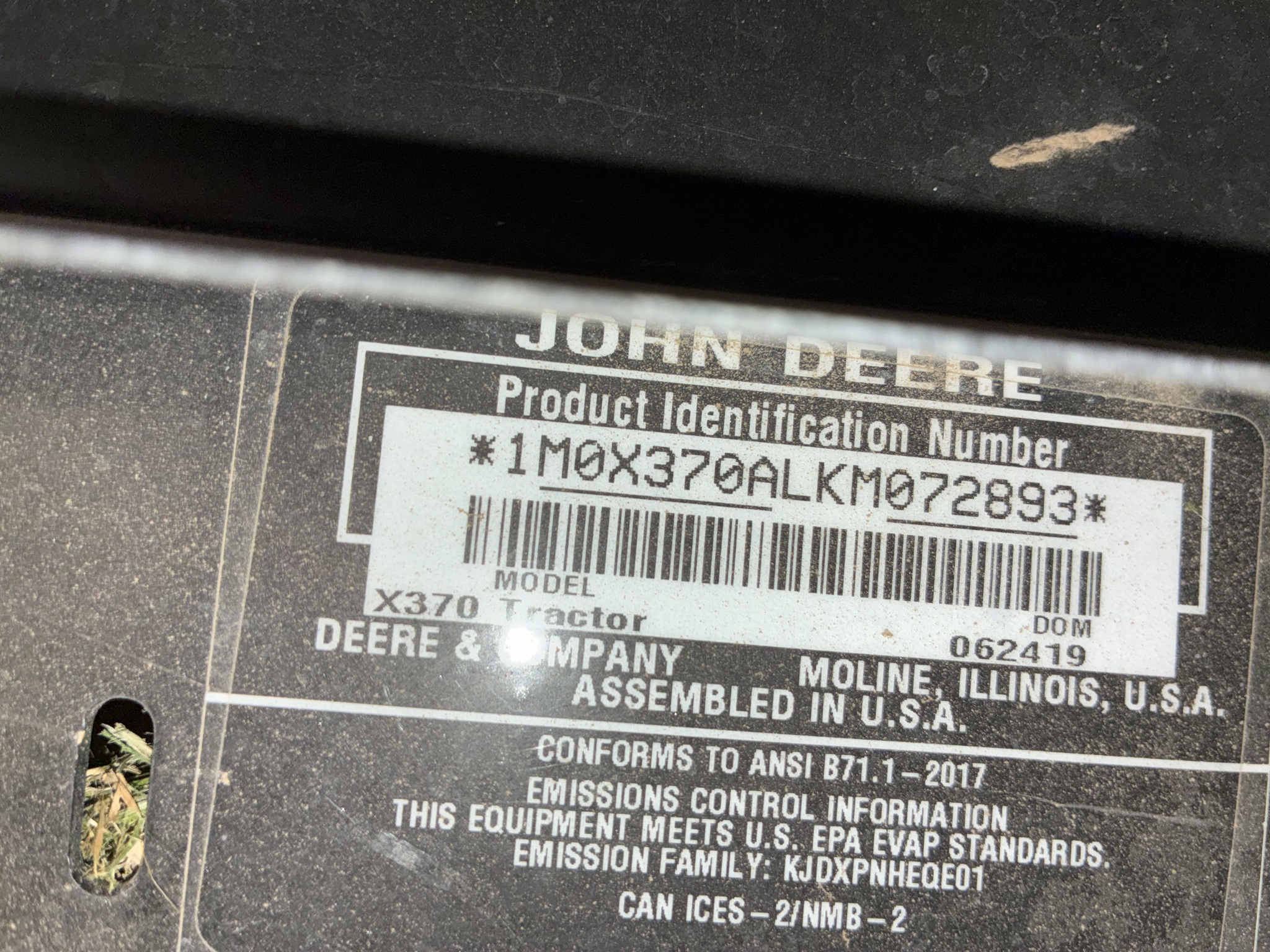  2019 John Deere X370 at LandMark in Holdrege, NE