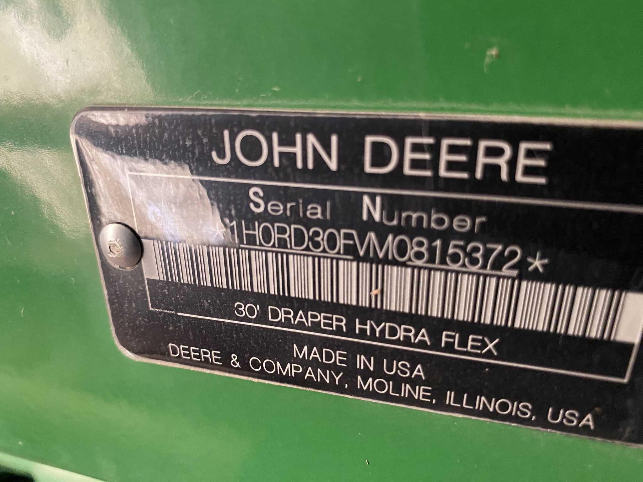  2021 John Deere RD30F at LandMark in Hebron, NE