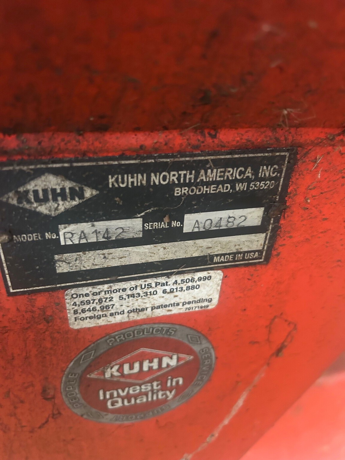 Pend Stk 2015 Kuhn RA142 at Tri County Equipment Marlette, MI