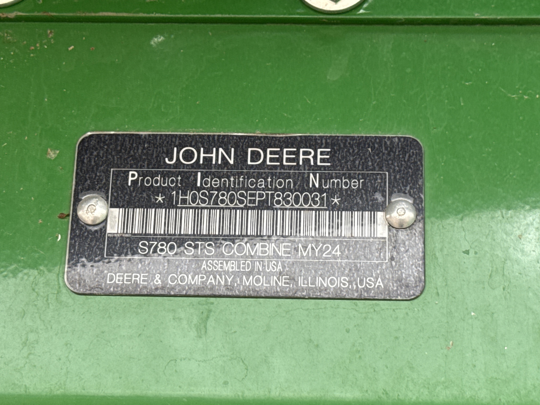  2024 John Deere S780 at LandMark in Lexington, NE