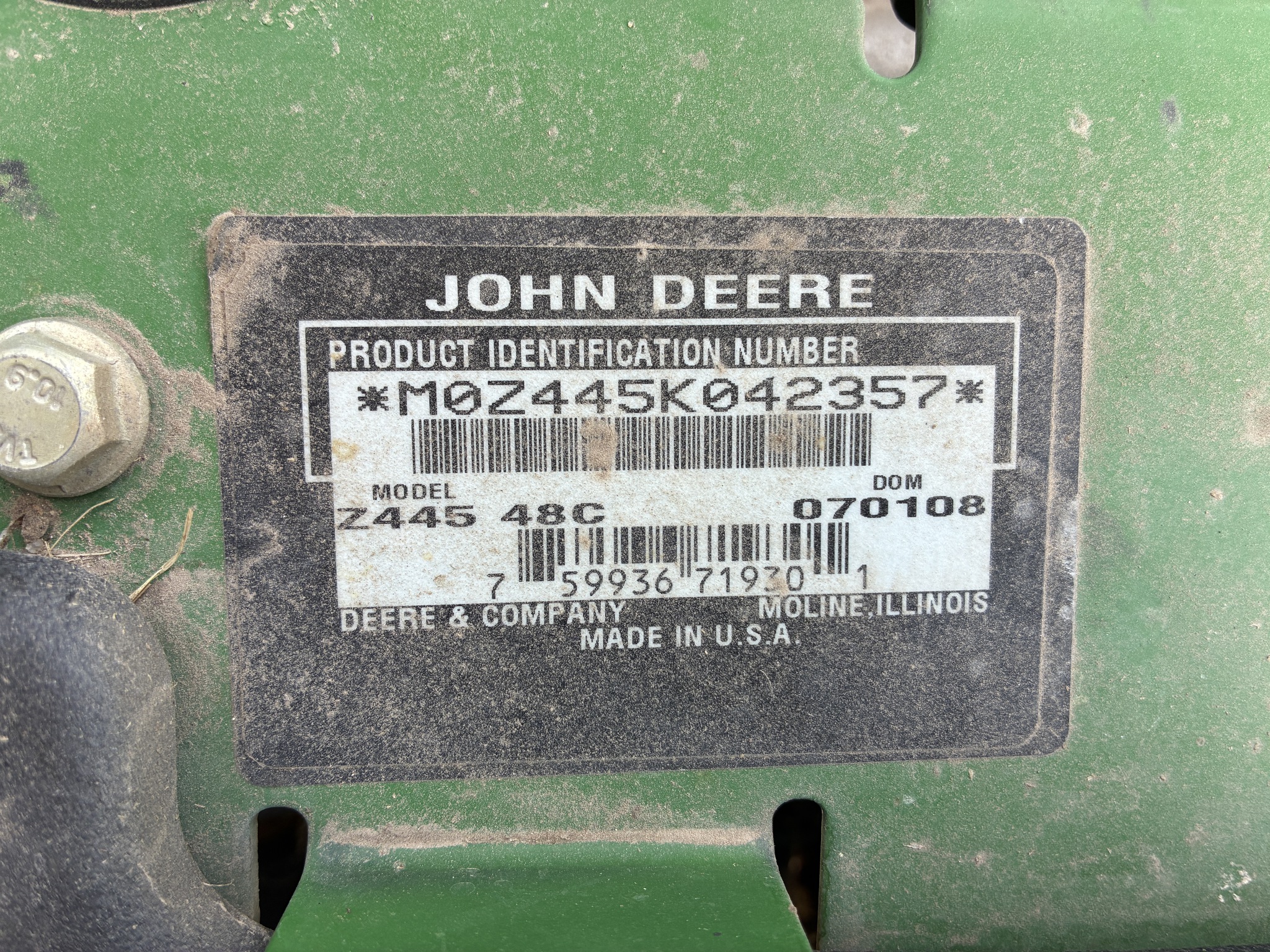  2008 John Deere Z445 at LandMark in Minden, NE