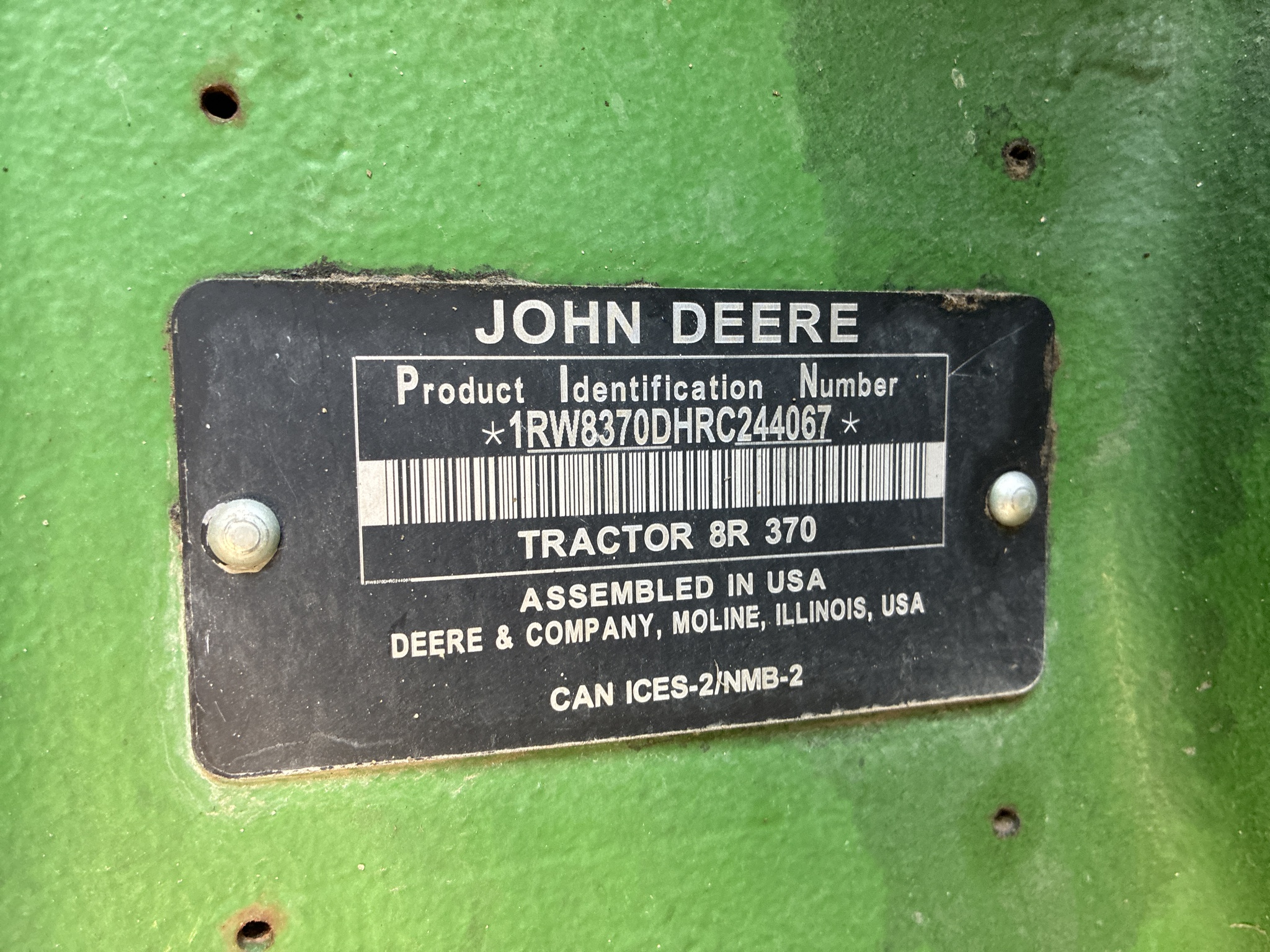  2024 John Deere 8R 370 at LandMark in Marysville, KS