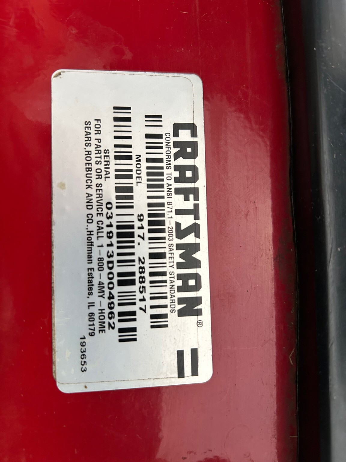 On Lot 2013 Craftsman YT3000 at Tri County Equipment Bad Axe, MI