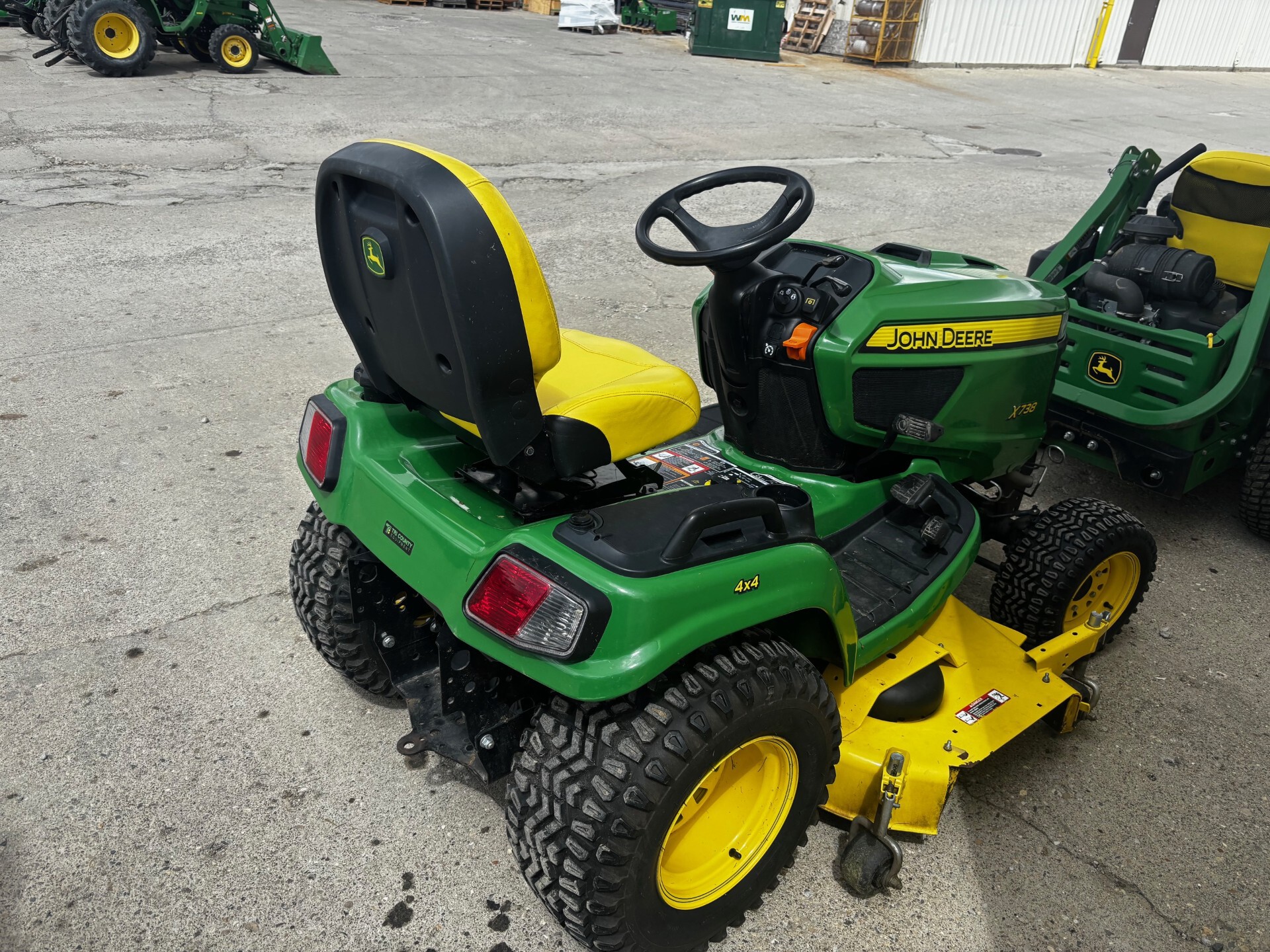 On Lot 2018 John Deere X738 at Tri County Equipment Sandusky, MI