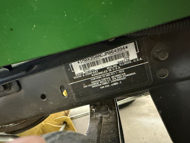 Used 2018 John Deere X350 at Tri County Equipment Auburn Hills, MI