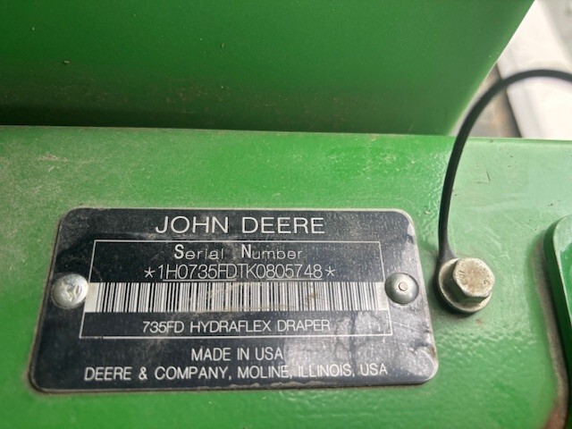 On Lot 2019 John Deere 735FD at Tri County Equipment Bad Axe, MI