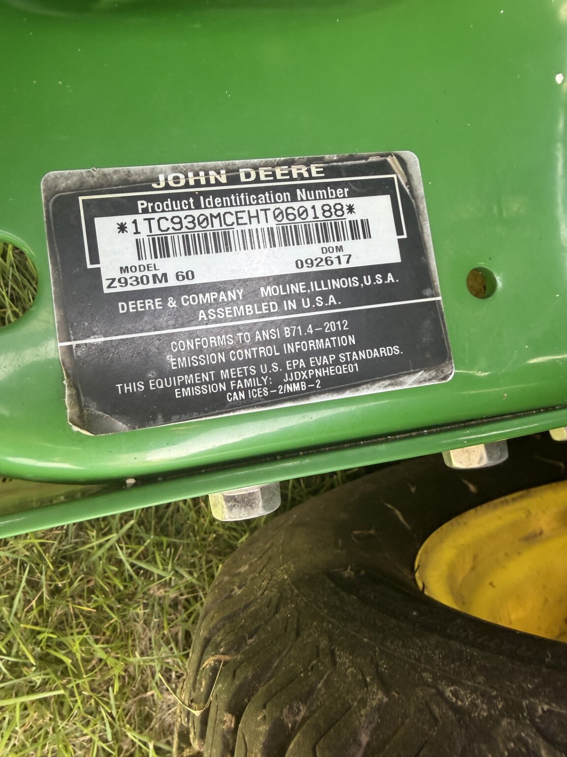 Used 2017 John Deere Z930M at Tri County Equipment Marlette, MI
