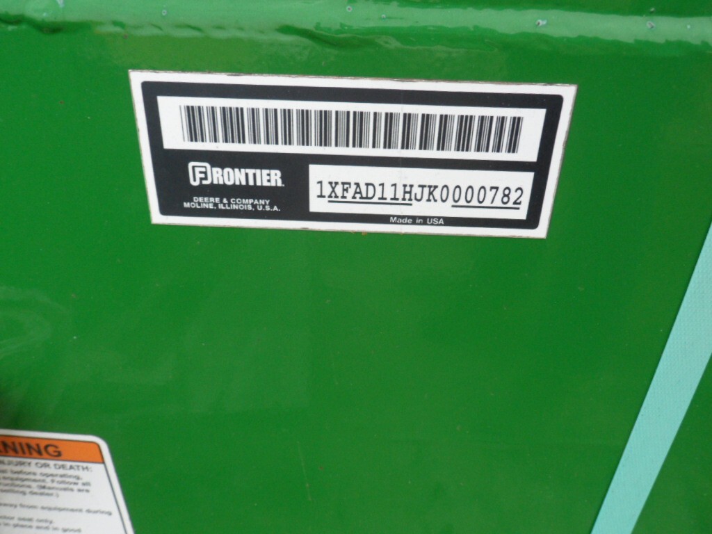 On Lot  Frontier AD11H-60 at Tri County Equipment Bad Axe, MI