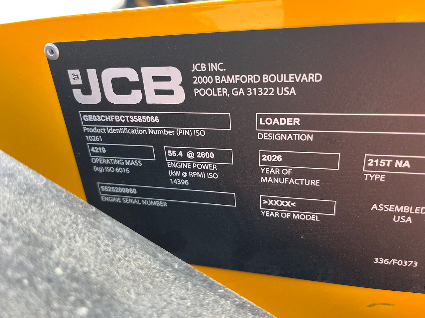 JCB 215T T4 at Briggs JCB Orlando, FL