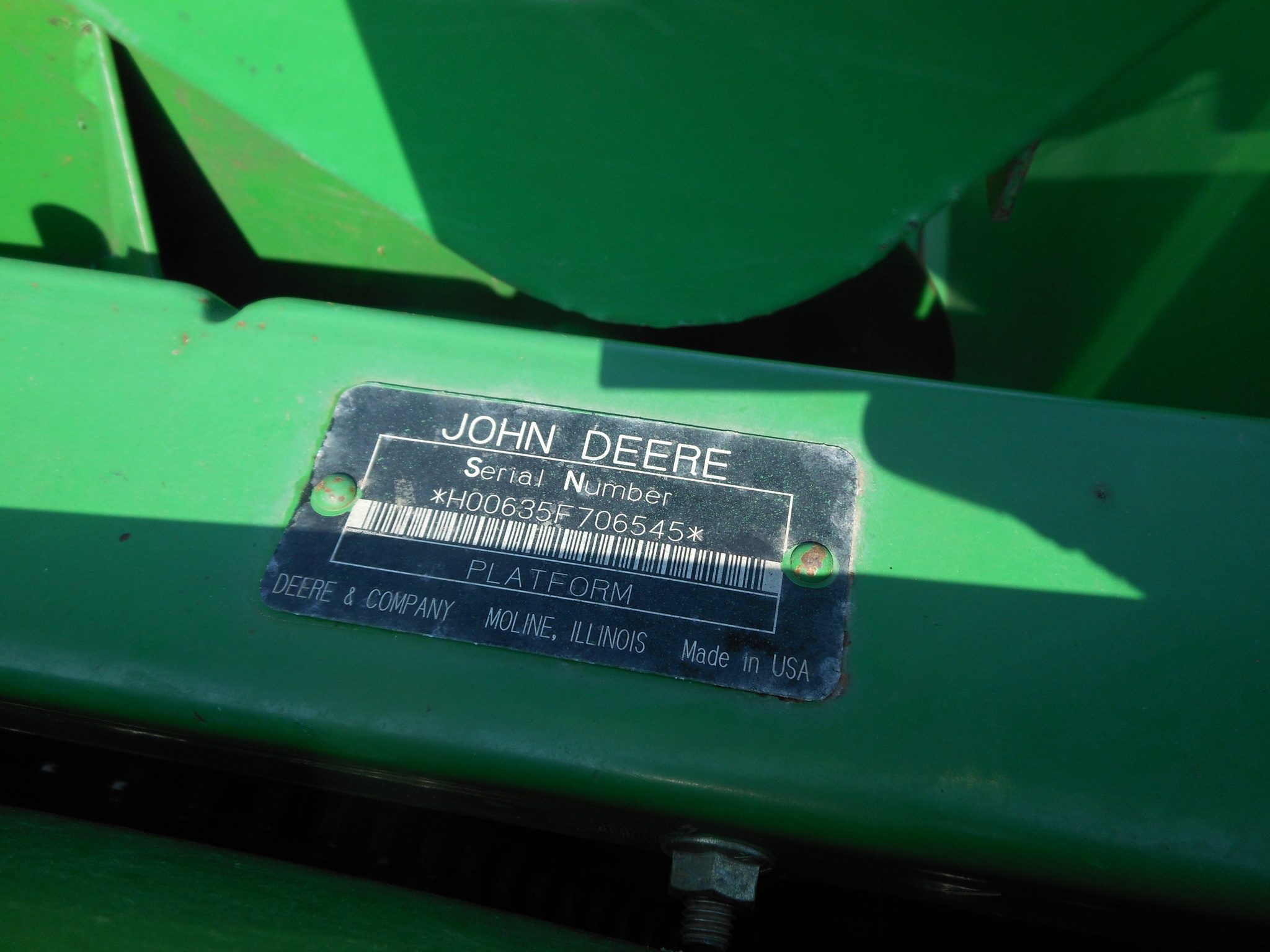 On Lot 2004 John Deere 635F at Tri County Equipment Sandusky, MI