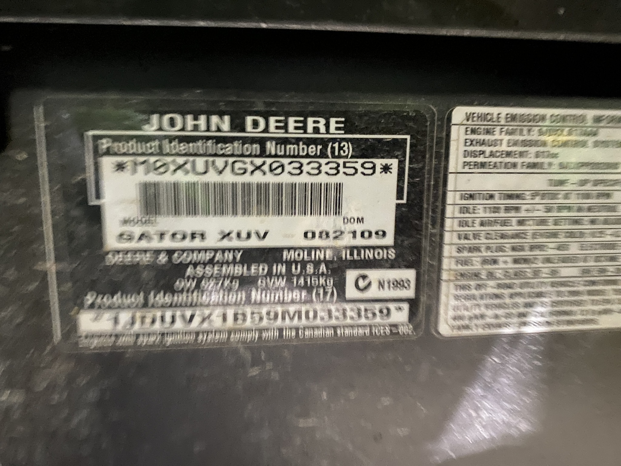  2009 John Deere XUV 620I GREEN at LandMark in Hebron, NE