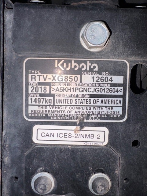  2018 KUBOTA RTV-XG850 at LandMark in Gothenburg, NE