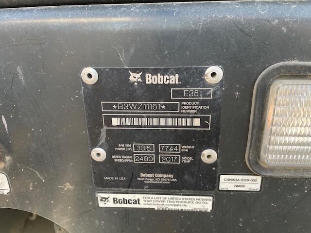  2017 BOBCAT E35 at LandMark in Kearney, NE