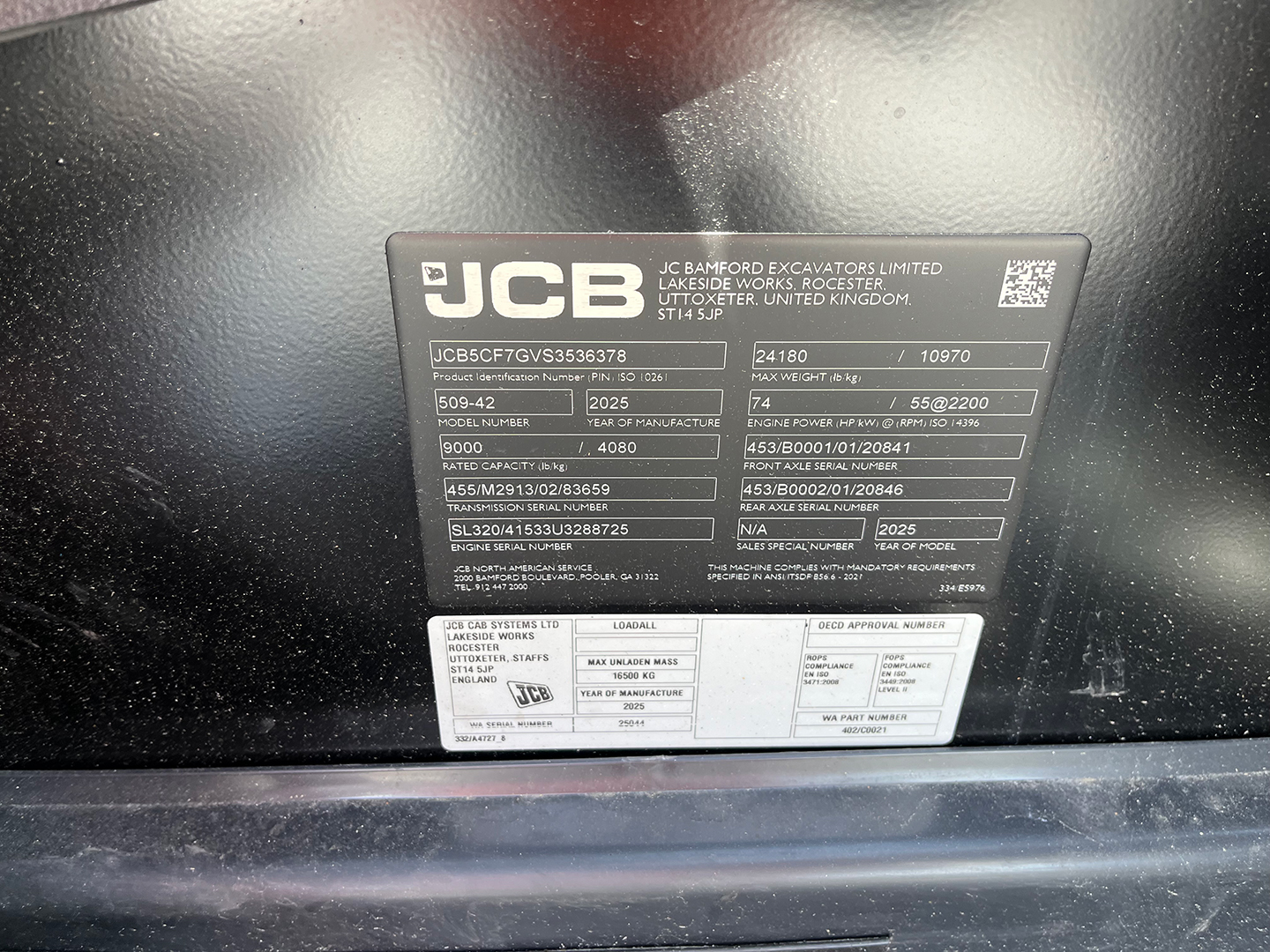  JCB 509-42 at Briggs JCB Orlando, FL