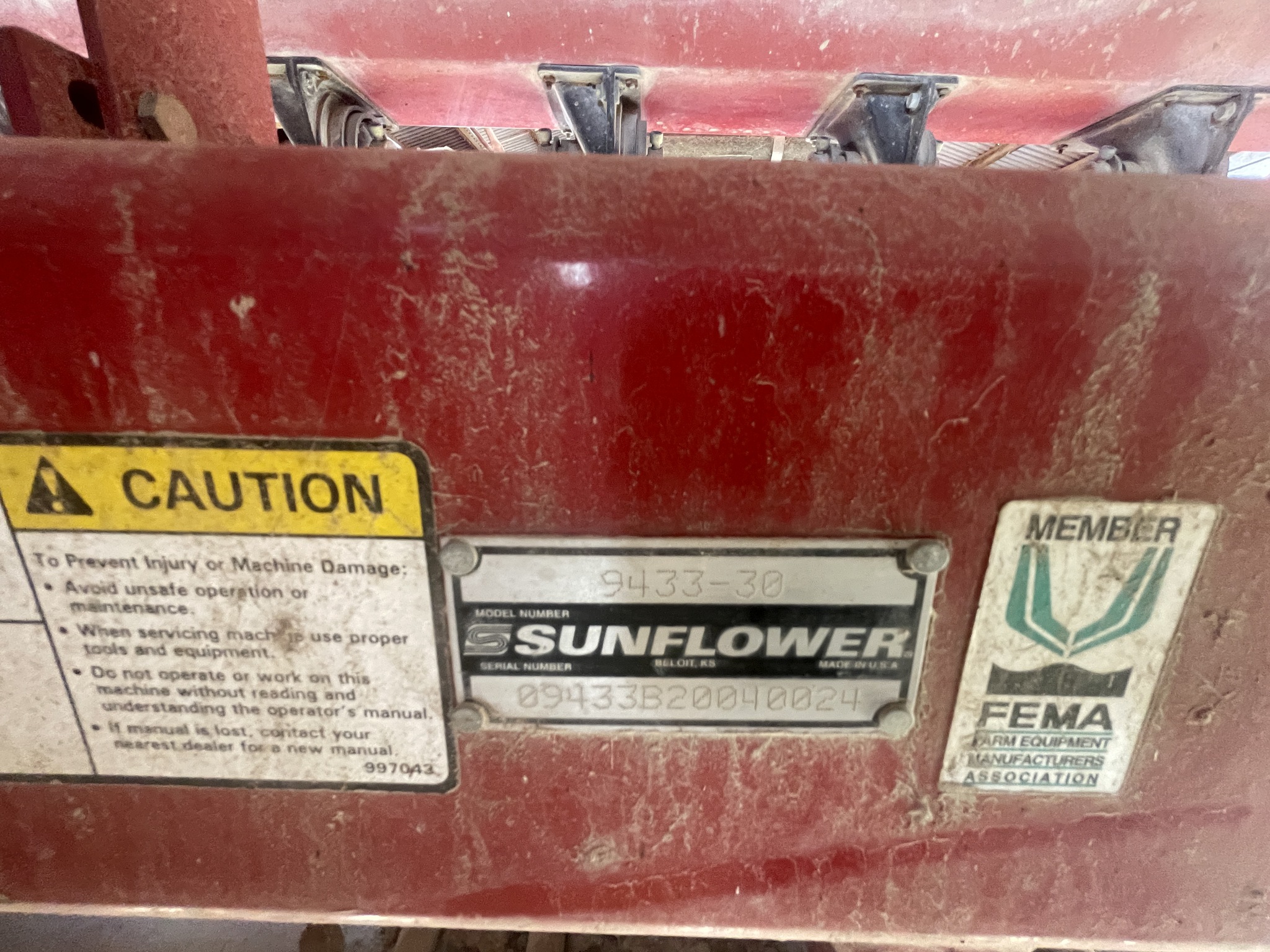  2004 Sunflower 9433 at LandMark in Phillipsburg, KS
