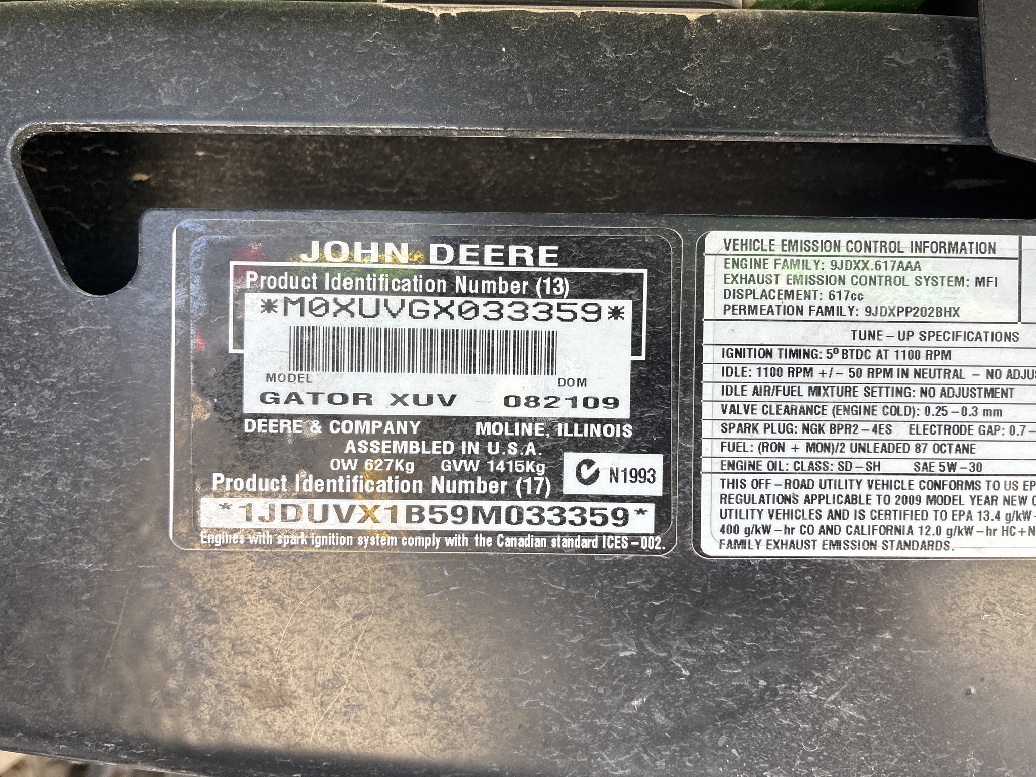  2009 John Deere XUV 620I GREEN at LandMark in Hebron, NE