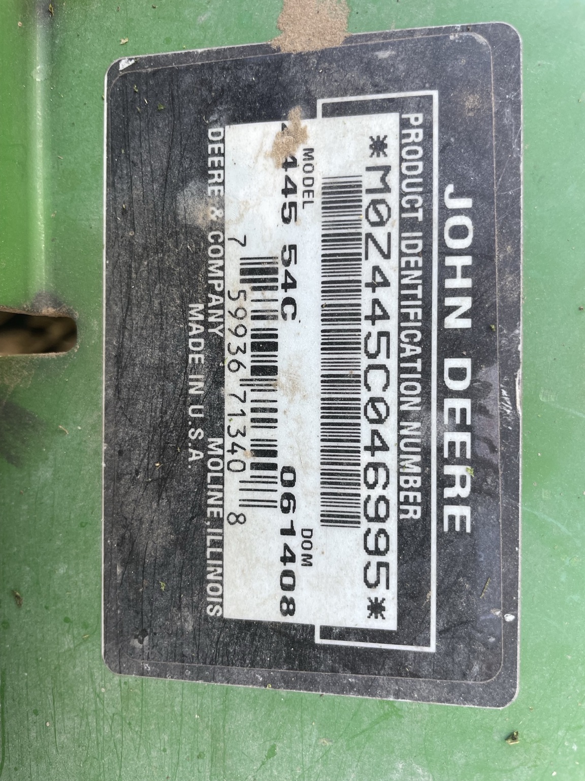  2008 John Deere Z445 at LandMark in Smith Center, KS