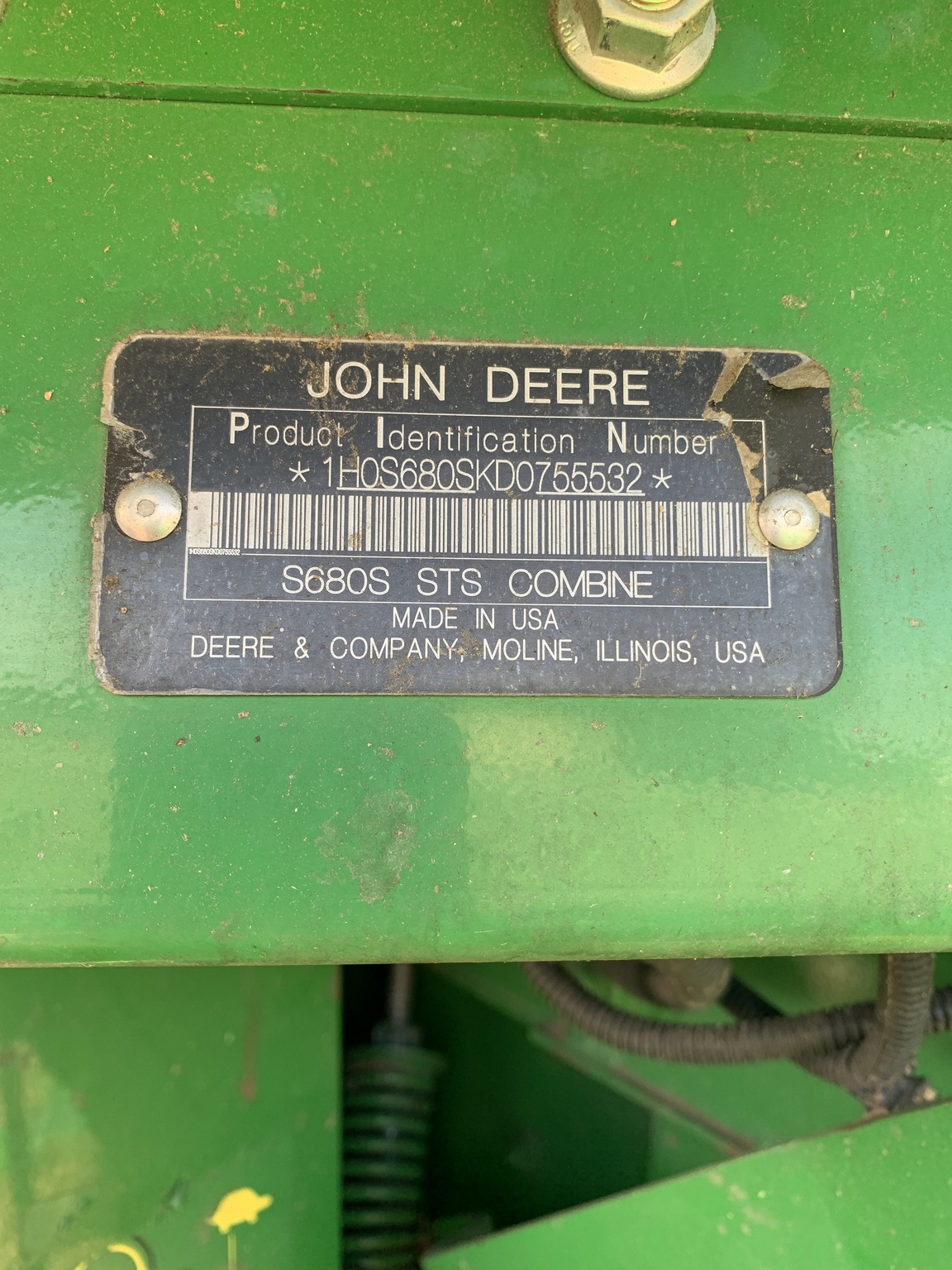  2013 John Deere S680 at LandMark in Fairfield, NE