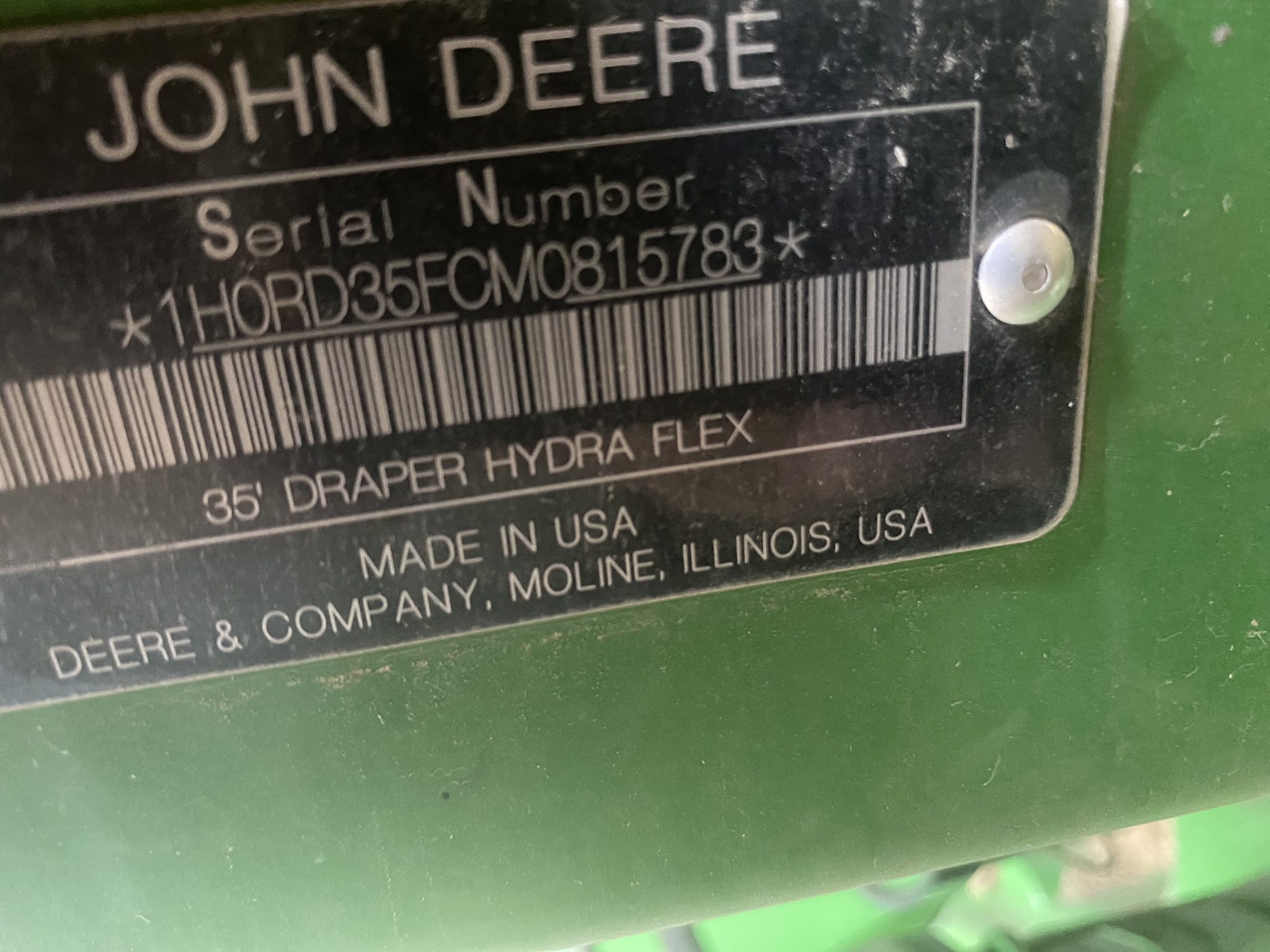  2021 John Deere RD35F at LandMark in Hebron, NE