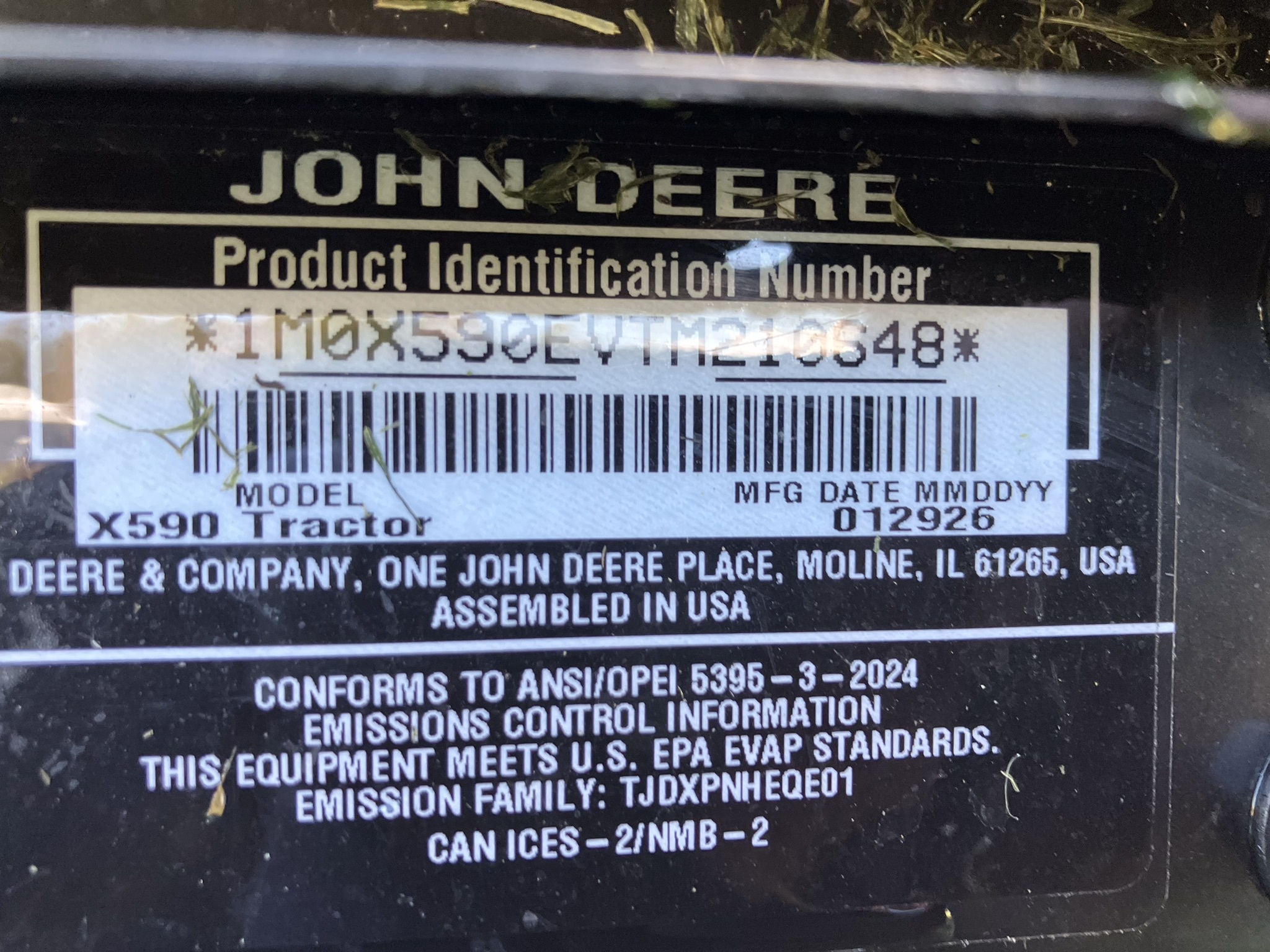 Used 2026 John Deere X590 at Tri County Equipment Lapeer, MI