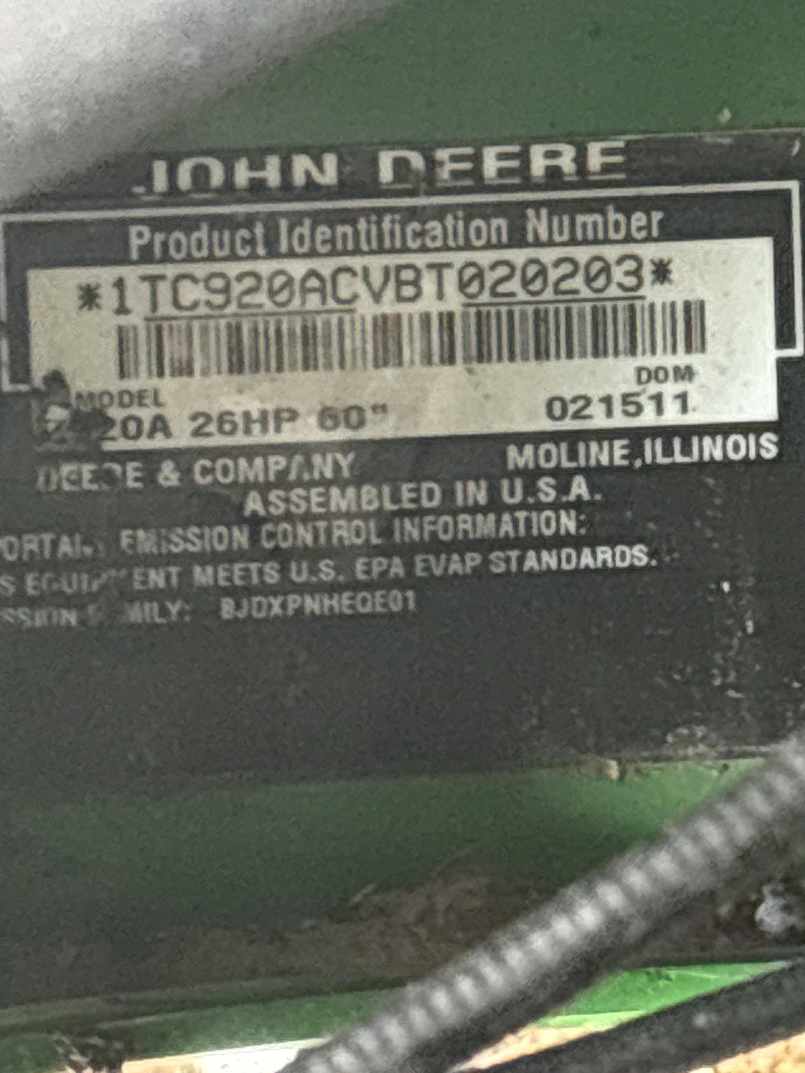  2011 John Deere Z920A at LandMark in Beatrice, NE