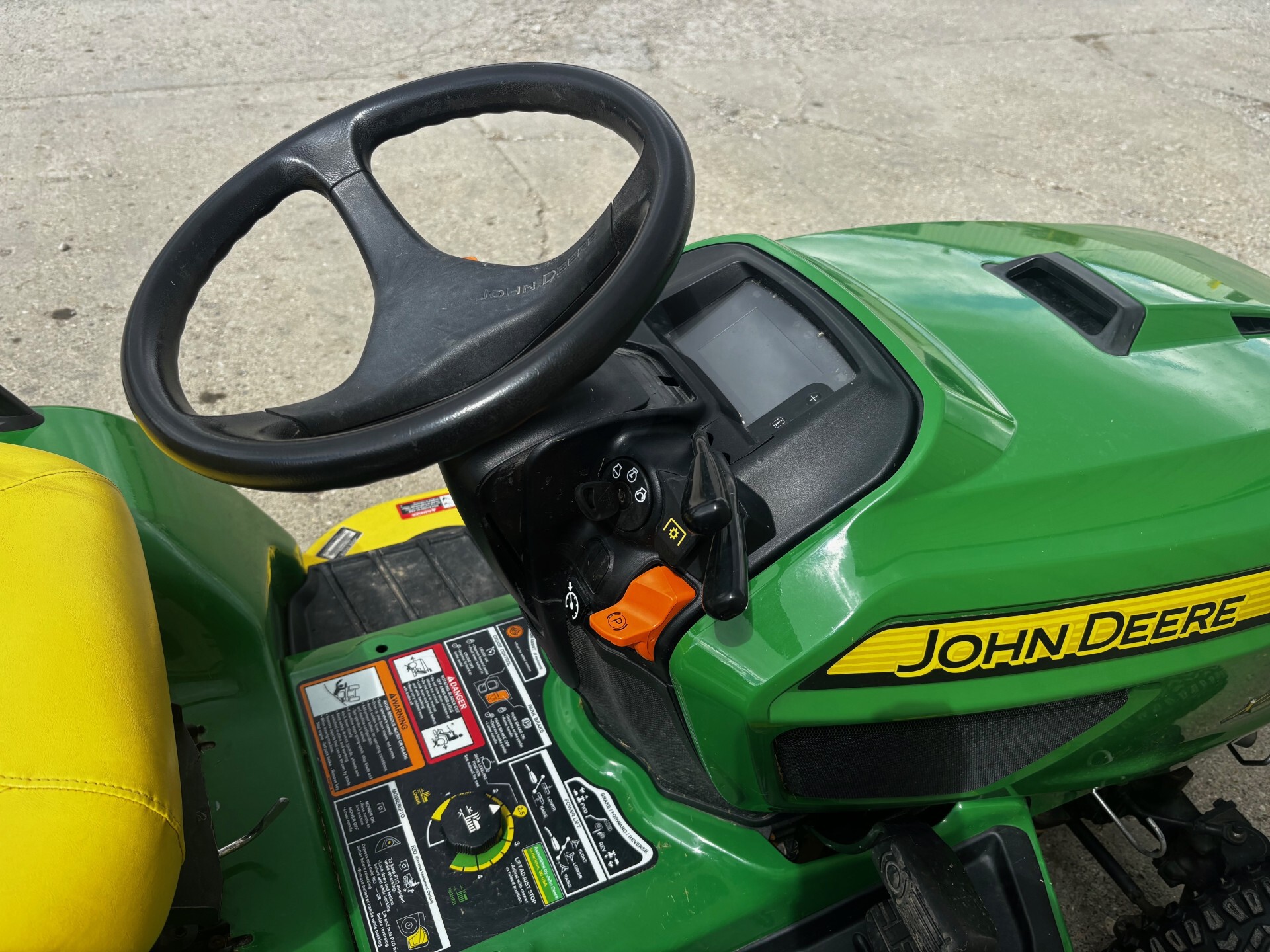 On Lot 2018 John Deere X738 at Tri County Equipment Sandusky, MI