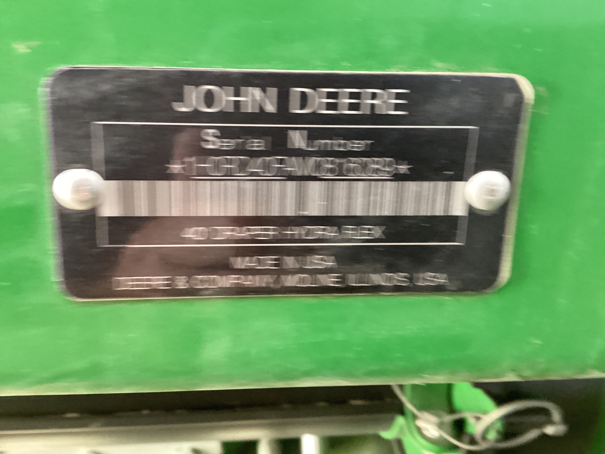  2021 John Deere RD40F at LandMark in Arapahoe, NE