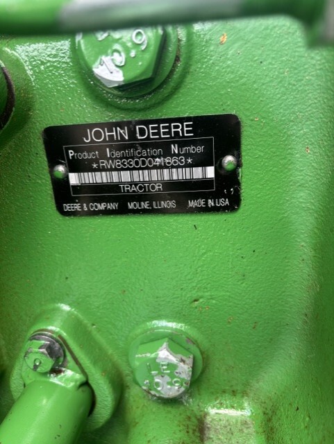 On Lot 2009 John Deere 8330 at Tri County Equipment Bad Axe, MI