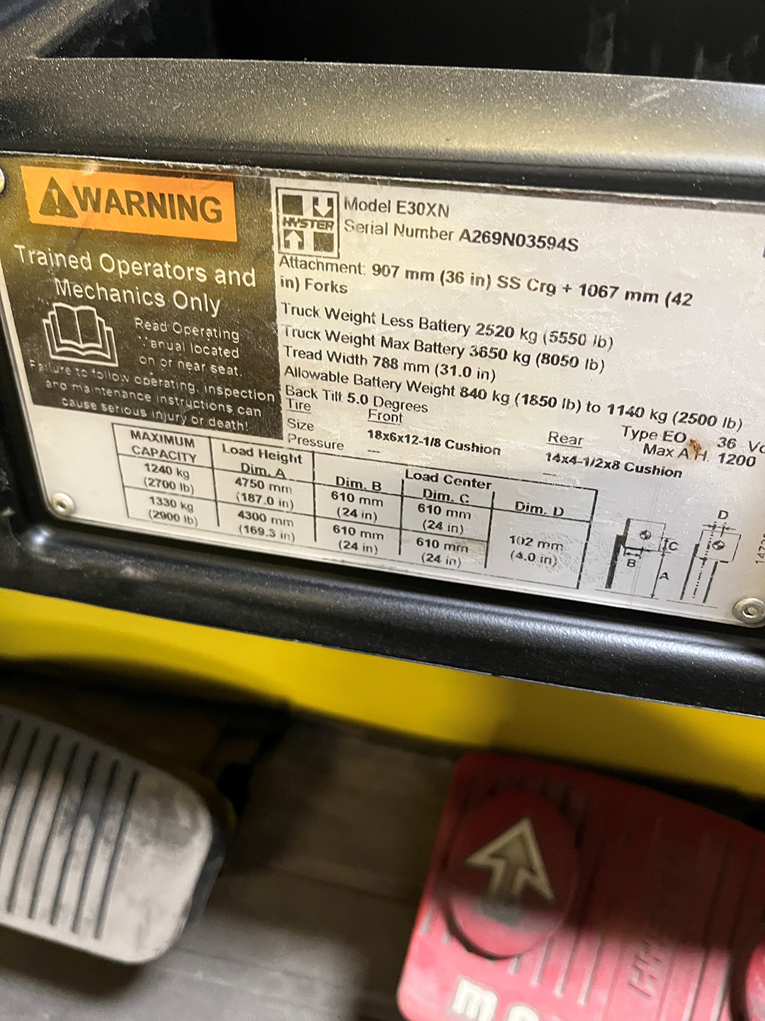 Used 2018 Hyster E30XN at Briggs Equipment in Dallas, TX