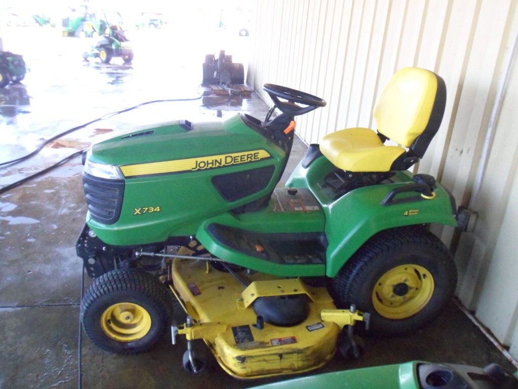 On Lot 2017 John Deere X734 at Tri County Equipment Bad Axe, MI