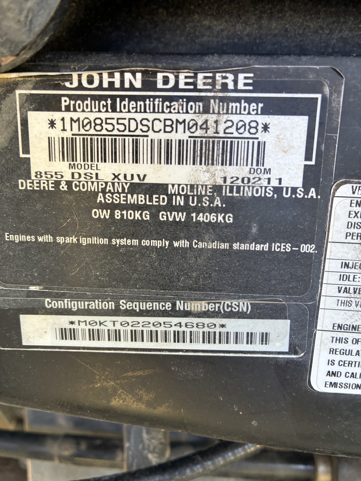  2012 John Deere XUV 855D at LandMark in Arapahoe, NE