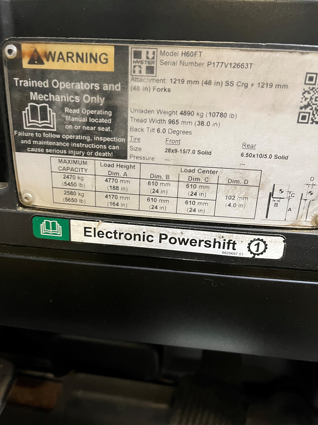 Used 2019 Hyster H60FT at Briggs Equipment in Dallas, TX