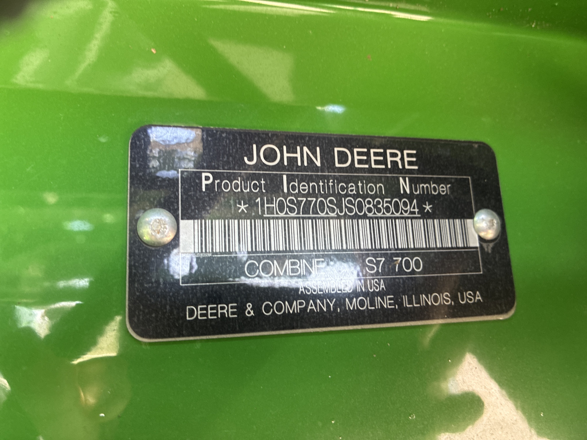  2025 John Deere S7 700 at LandMark in Hebron, NE
