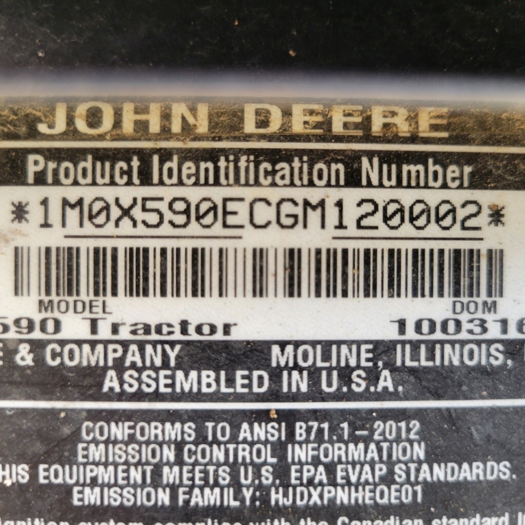 On Lot 2016 John Deere X590 at Tri County Equipment Burton, MI